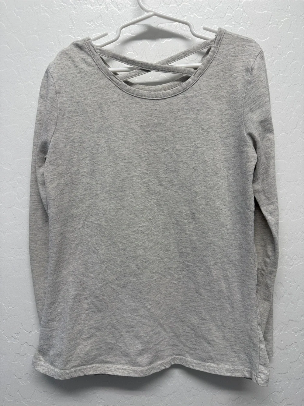 Justice Gray Long-Sleeve Top with Pink Sequin Fox